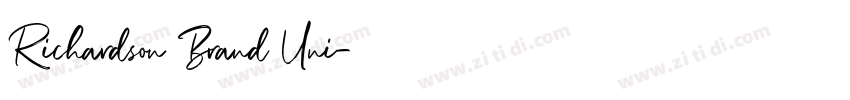 Richardson Brand Uni字体转换